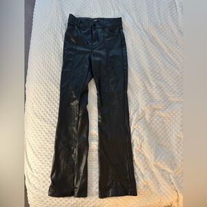 Zara Black Faux Leather Pants